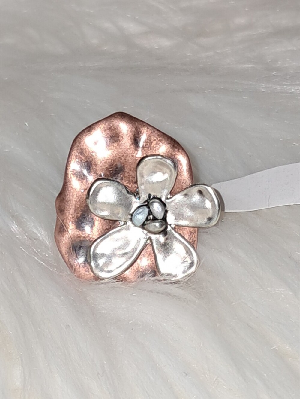 Artisian Mixed Metal Boho Style Ring